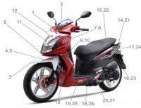 F29 - ΠΛΑΣΤΙΚΑ & ΑΥΤΟΚΟΛ. ΓΙΑ SR-50 GSA C.G. RED (R086)